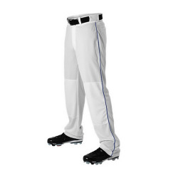 White Baseball Pants W/Navy...