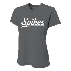 Womens Spikes VNeck Shirt Grey