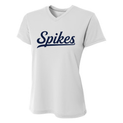 Womens Spikes VNeck Shirt White